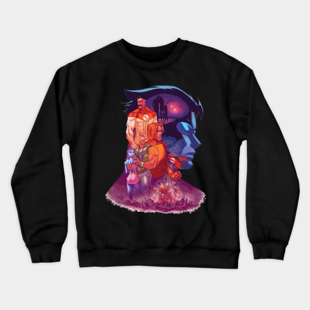 invincible stckr Crewneck Sweatshirt by super villain